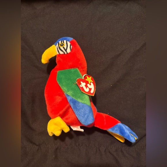 Ty Other - Ty Parrot Beanie Baby Plush- Jabber (1997)